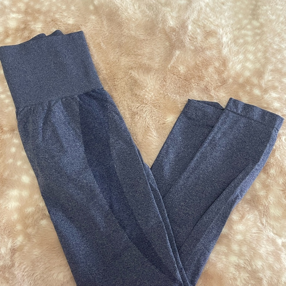 NVGTN High-Waisted Gray/Blue Leggings